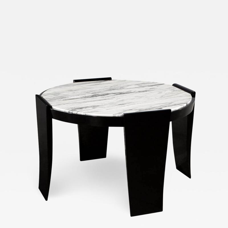 Modern Round Marble Top Foyer Table