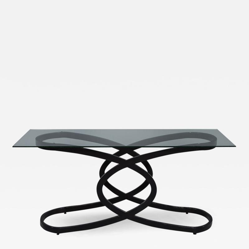 Modern Style Glass Top Console Table