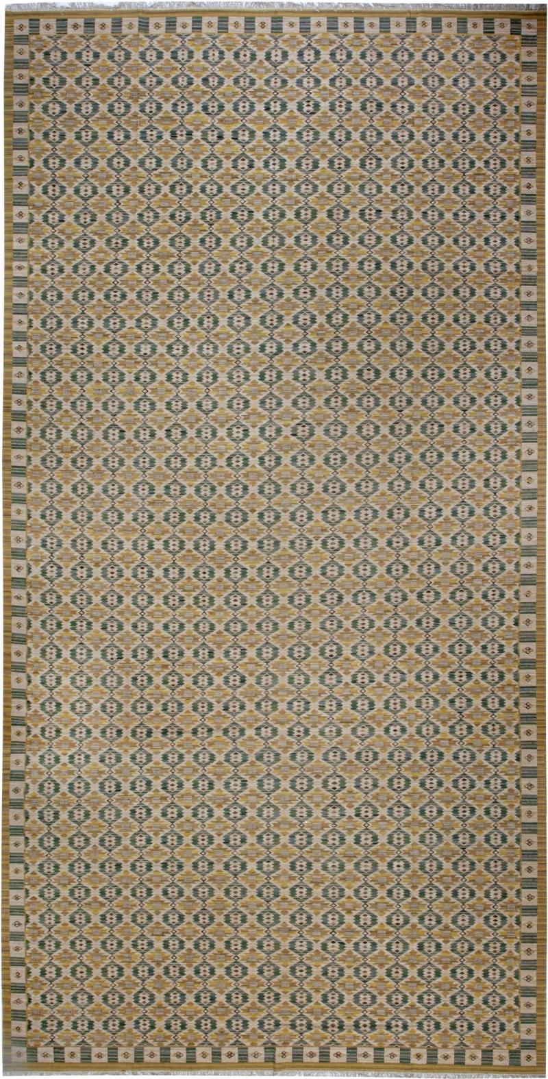 Modern Swedish Flat Weave Rug Inspired by Marta Mass Fjetterstrom Design