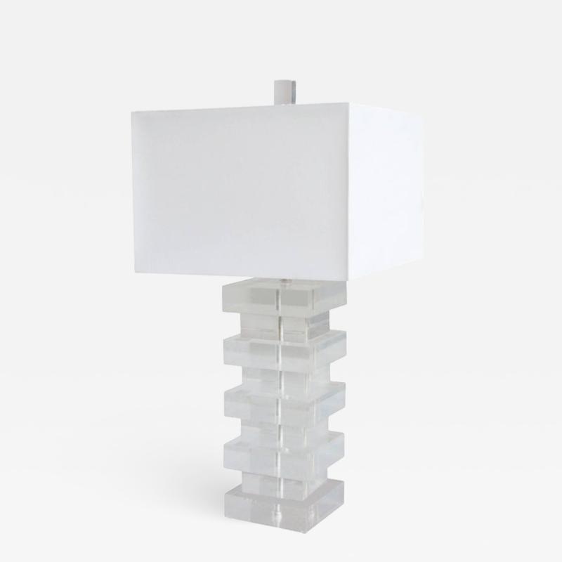 Modernist Lucite Table Lamp