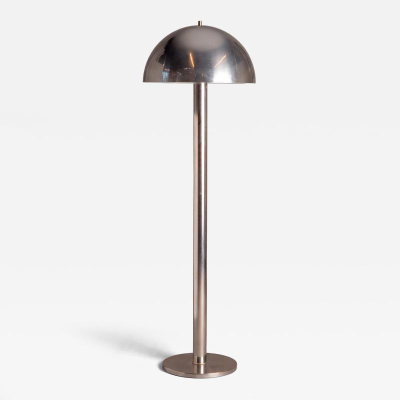 Modernist Mushroom Floor Lamp in Polished Aluminum