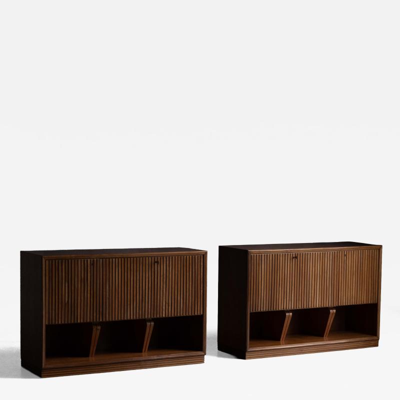 Modernist Slatted Credenza Italy 1960s
