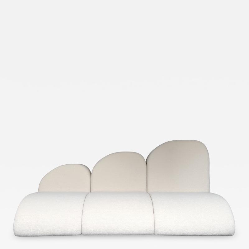 Modular Cloud Sofa Boucl Fabric by Opdipo Italy 1980s