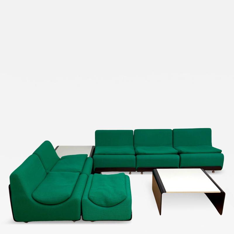 Modular Green Sofa Ensemble Orbis by Luigi Colani for COR Germany circa 1970