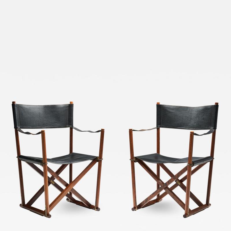 Mogens Koch Pair of Mogens Koch MK 16 Foldable Armchairs Denmark 1932