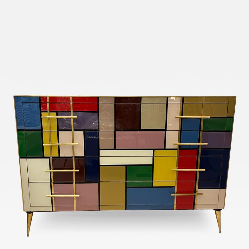 Mondrian Murano Glass Chest of Drawers