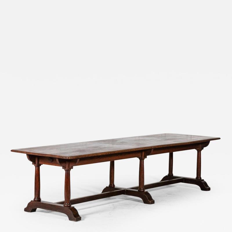 Monumental 19thC English Oak Refectory Dining Table