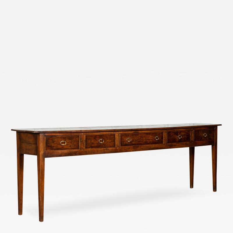 Monumental 19thC English Vernacular Fruitwood Serving Table