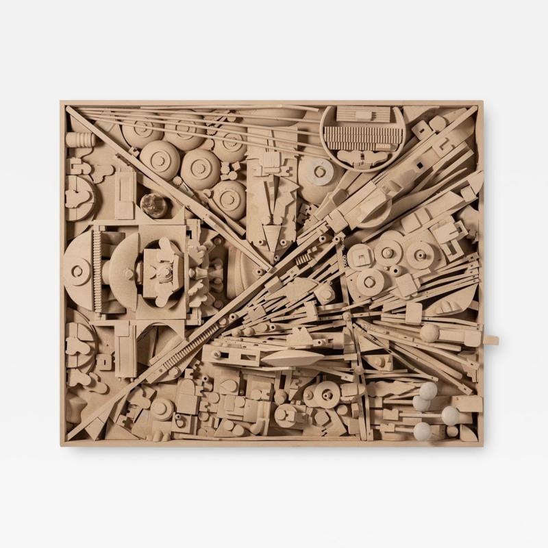 Monumental Abstract Brutalist Wall Sculpture Assemblage After Louise Nevelson