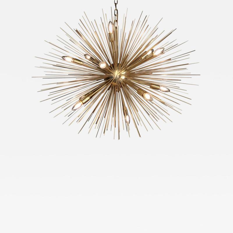 Monumental Brass Sputnik or Urchin Chandelier