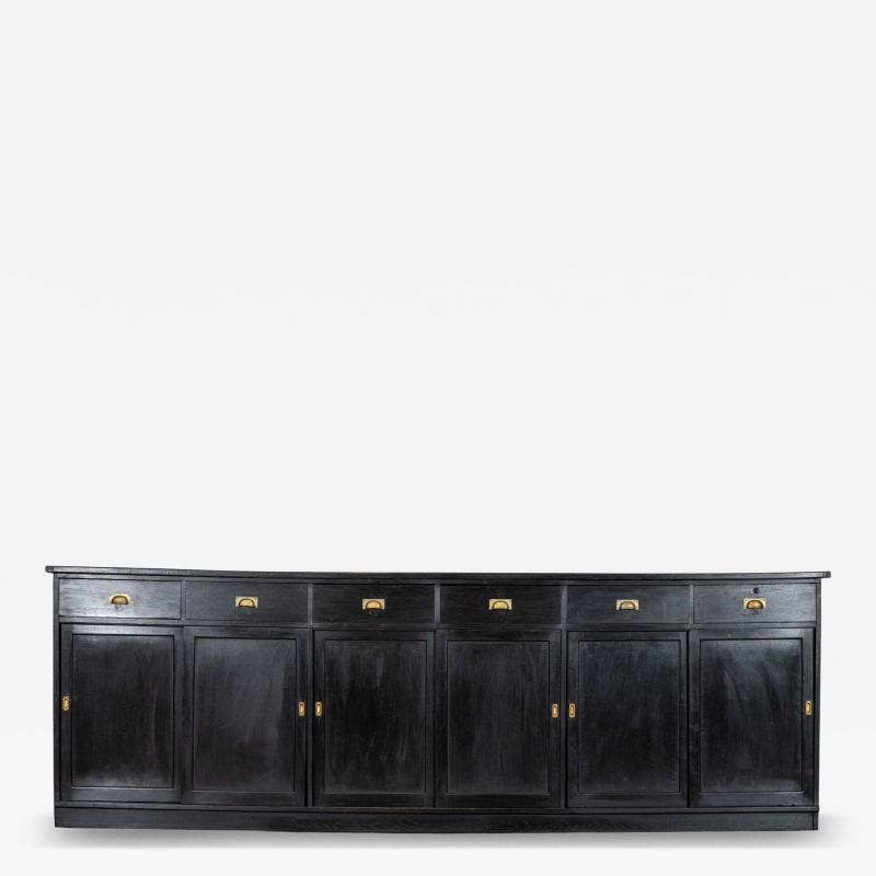 Monumental Ebonised English Oak Dresser Base
