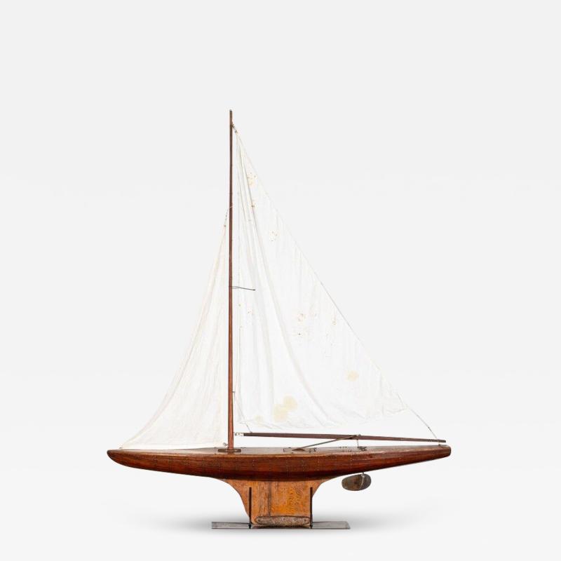 Monumental English Clinker Built Pond Yacht