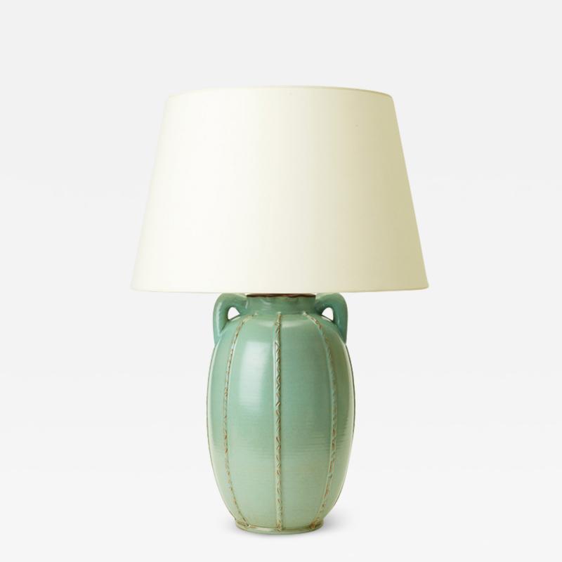 Monumental Jugend style table lamp by Andersson Johansson Pottery