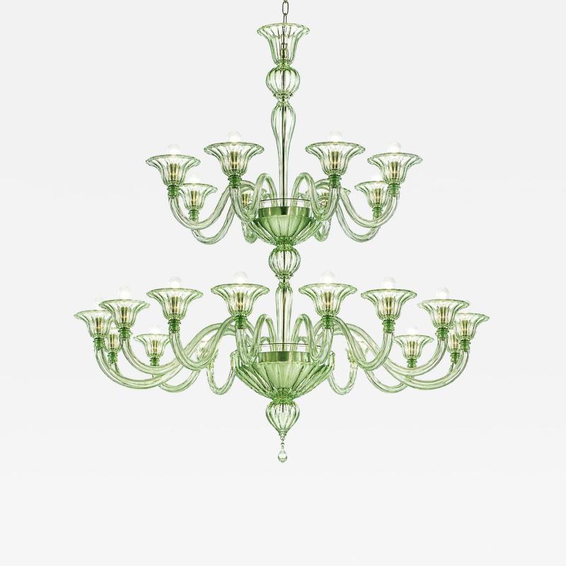 Monumental Modern Elegant Rigadin Murano Glass Chandelier
