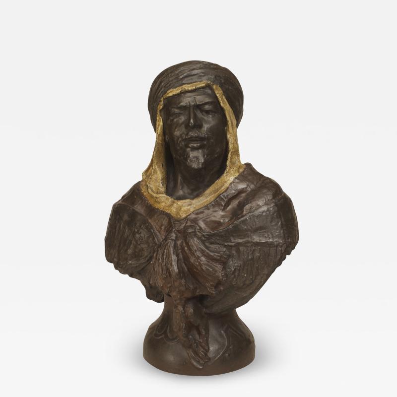 Moorish Bronze Man Bust