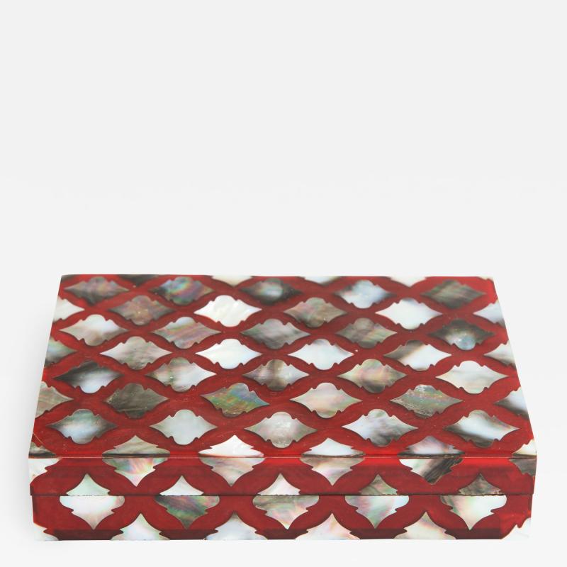 Moorish Influenced Abalone Shell Decorative Box