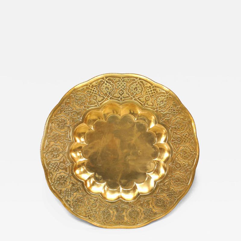 Moorish Round Brass Tray
