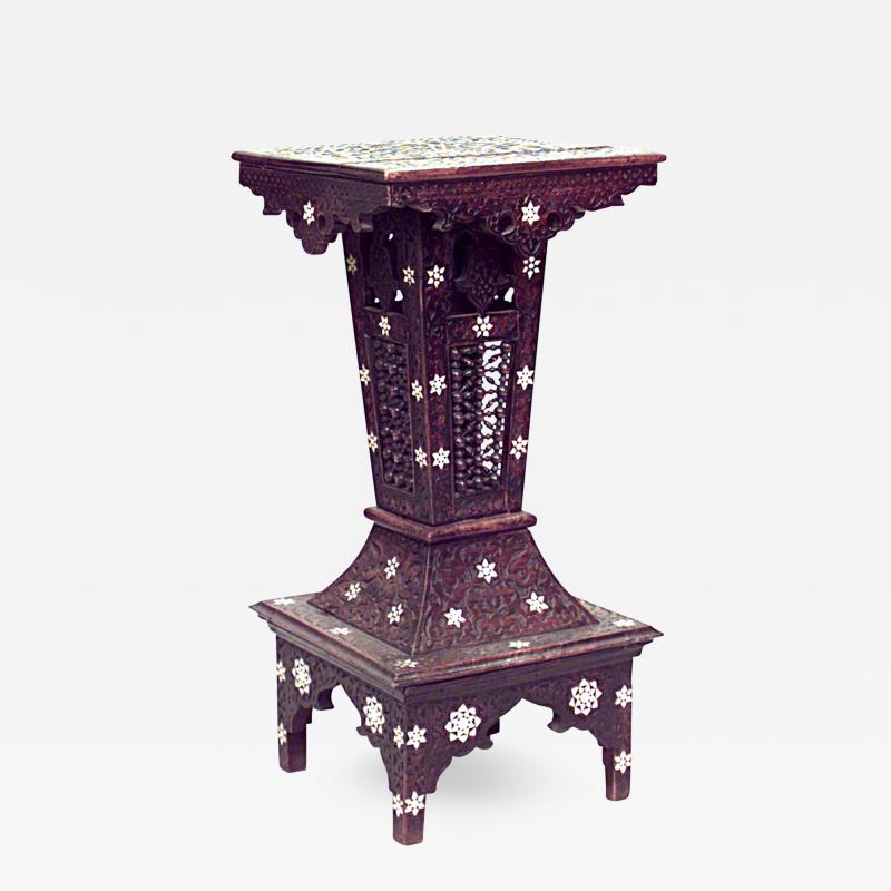 Moorish Walnut Pearl Pedestal