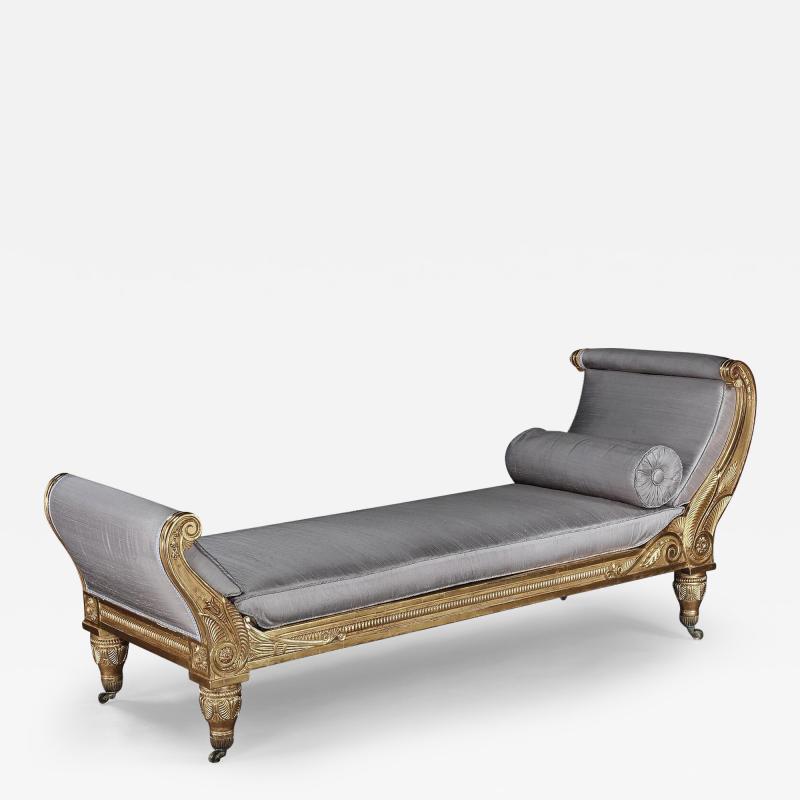 Morel Hughes MOREL AND HUGHES REGENCY CARVED GILTWOOD DAYBED