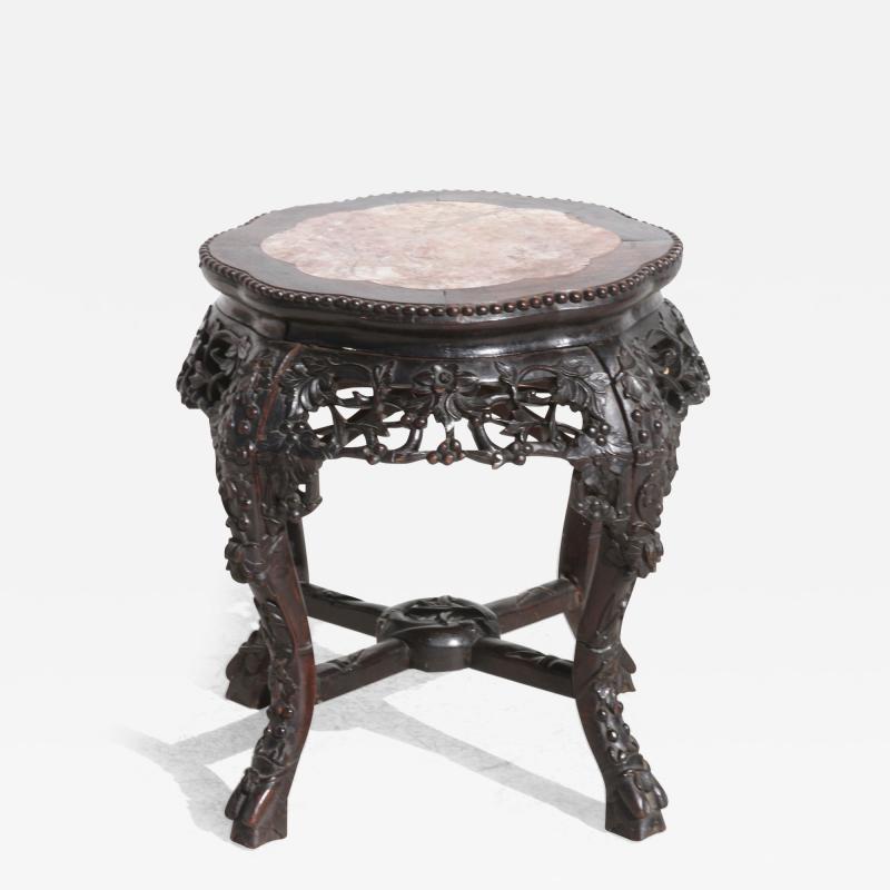 Moroccan inlaid hexagon table