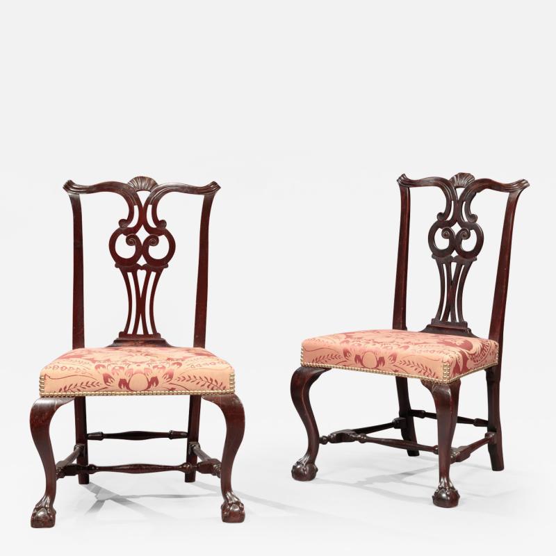 Moses Black Pair of Chippendale Side Chairs