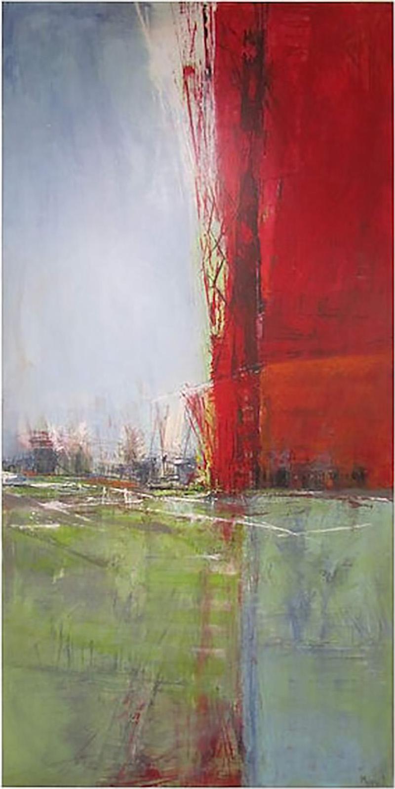 Moshe Y American Abstract Expressionist Mixed Media Panel Moshe Y