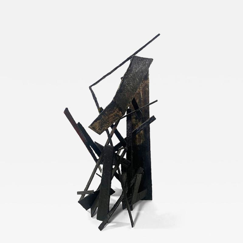 Moshe Y American Modern Abstract Expressionist Mixed Media Sculpture Moshe Y