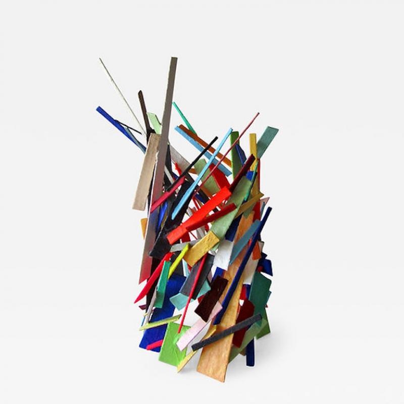 Moshe Y American Modern Abstract Expressionist Mixed Media Sculpture Moshe Y