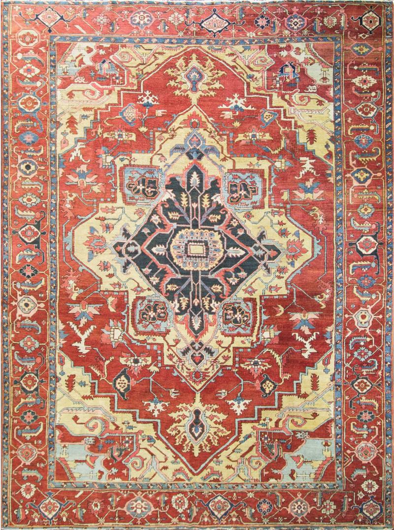 Most Wonderful Antique Serapi Carpet