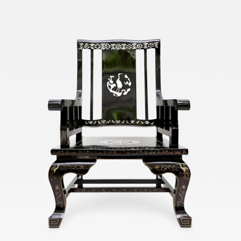 Mother of Pearl Inlaid Armchair