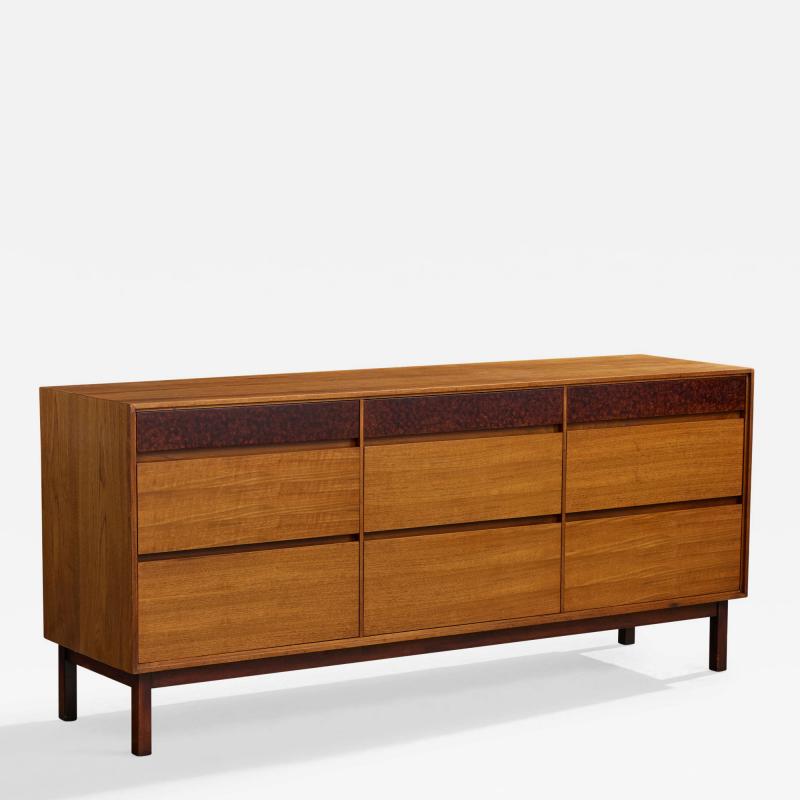 Mount Airy Dresser with Walnut and Burl USA 1950s