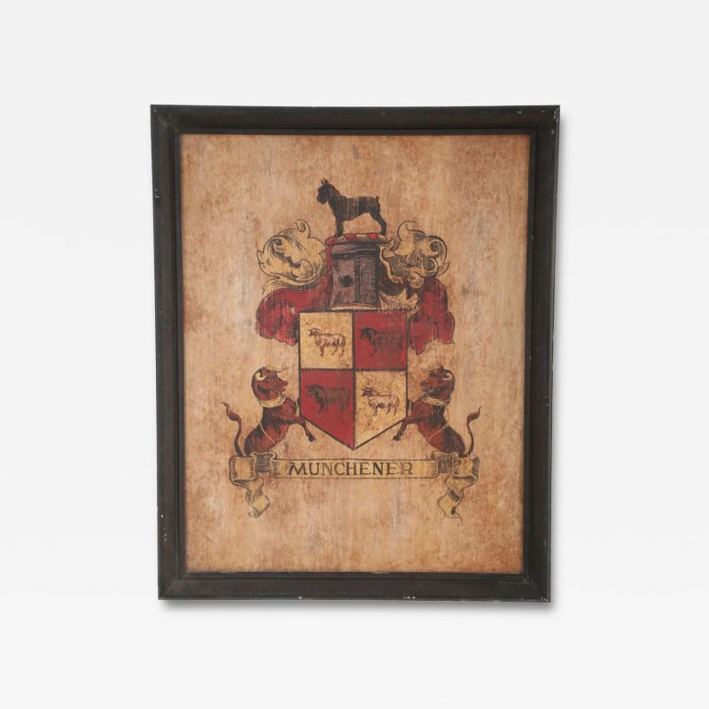 Munchener Painted Coat of Arms with Giant Schnauzer