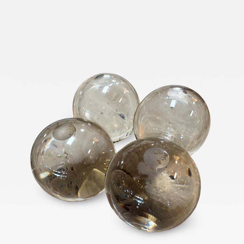 Murano Glass Decorative Spheres Set of 4 