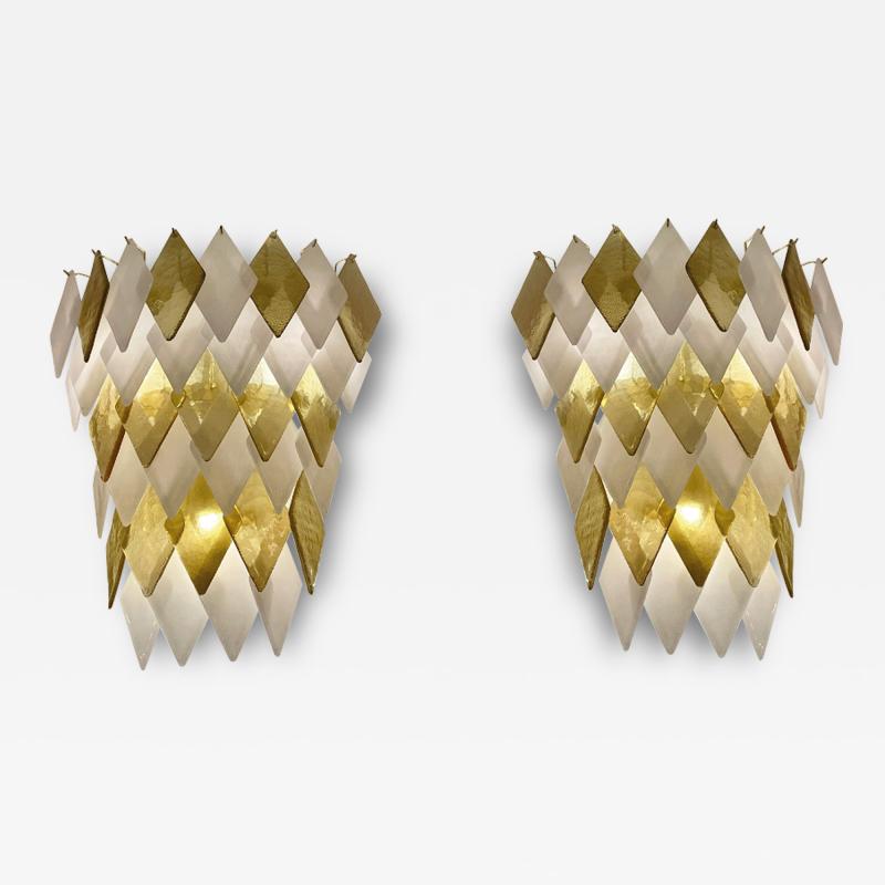 Murano Glass Diamond Wall Sconces