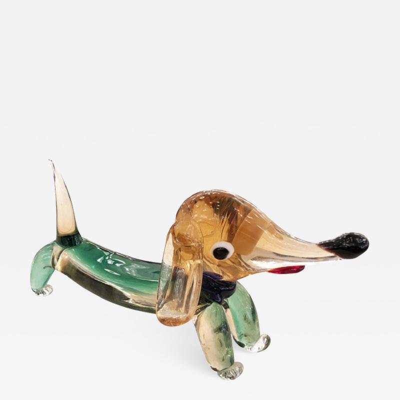 Murano Glass Dog Sculpture