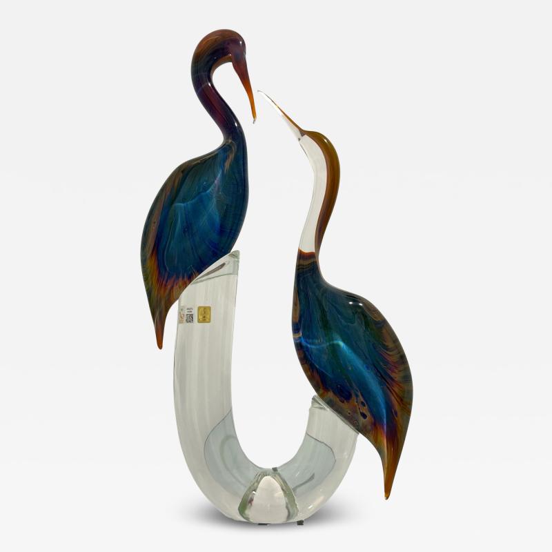 Murano Glass Herons by Zanetti