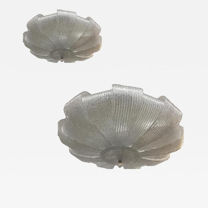 Murano Glass Sputnik Chandelier Flush Mount lot of 2 or a pair of chandeliers