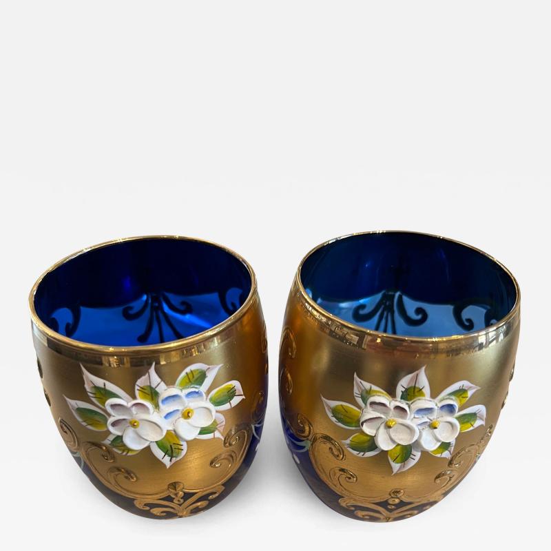 Murano Glass Tumblers by Salvadori a Pair