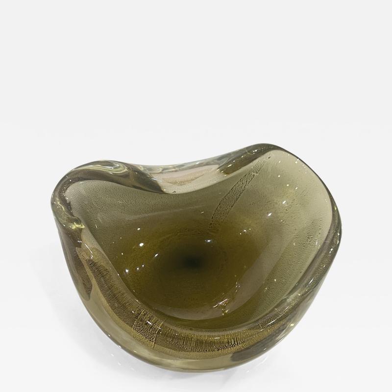 Murano Glass Vessel with Gold Inclusions