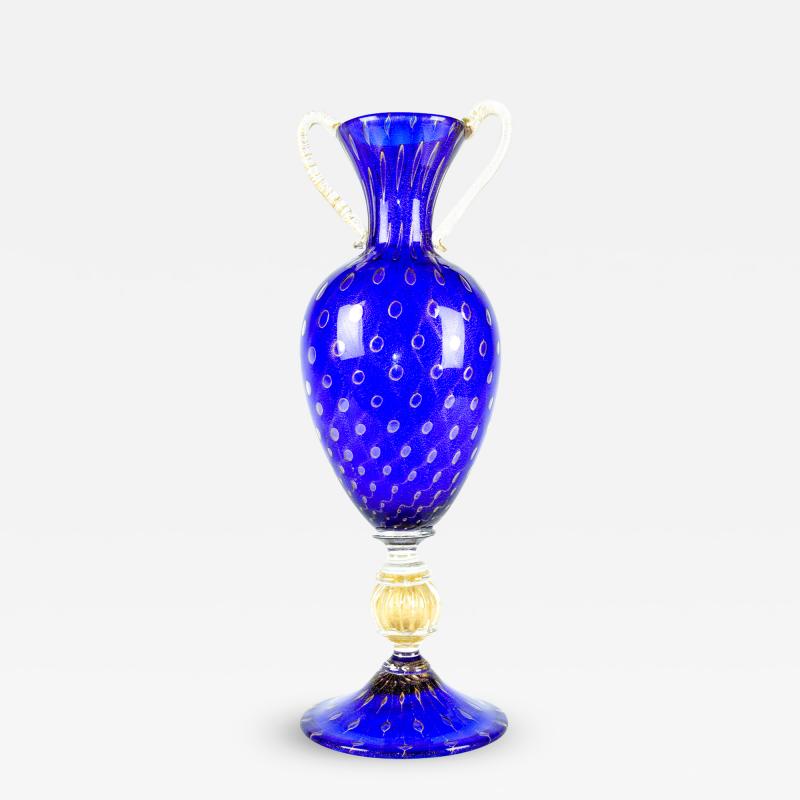 Murano Glass With Gold Flecks Deco Vase