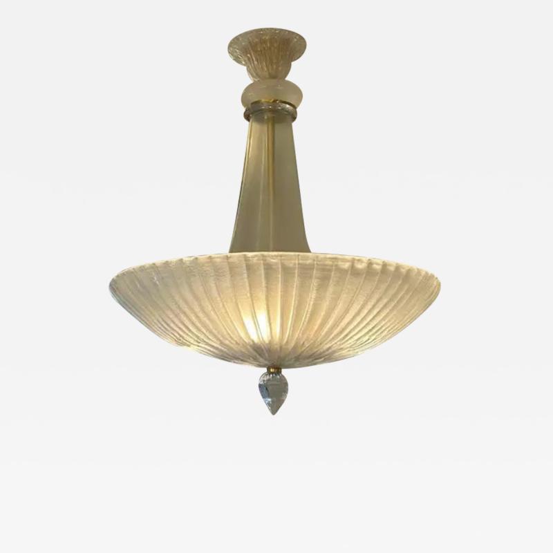 Murano Glass and Brass Chandelier