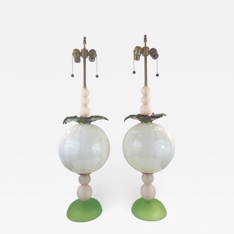 Murano Hand Blown Studio Table Lamps
