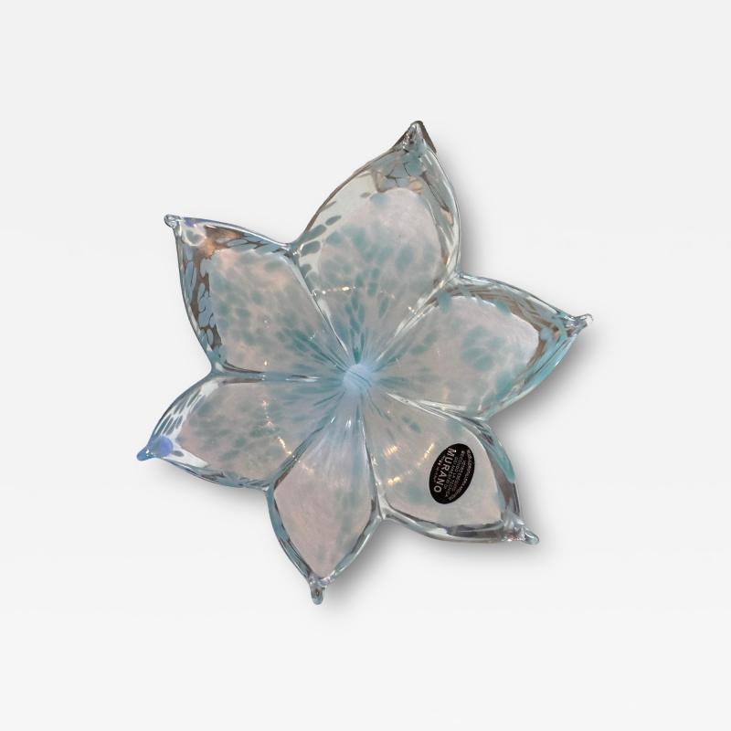Murano Turquoise Handblown Flower