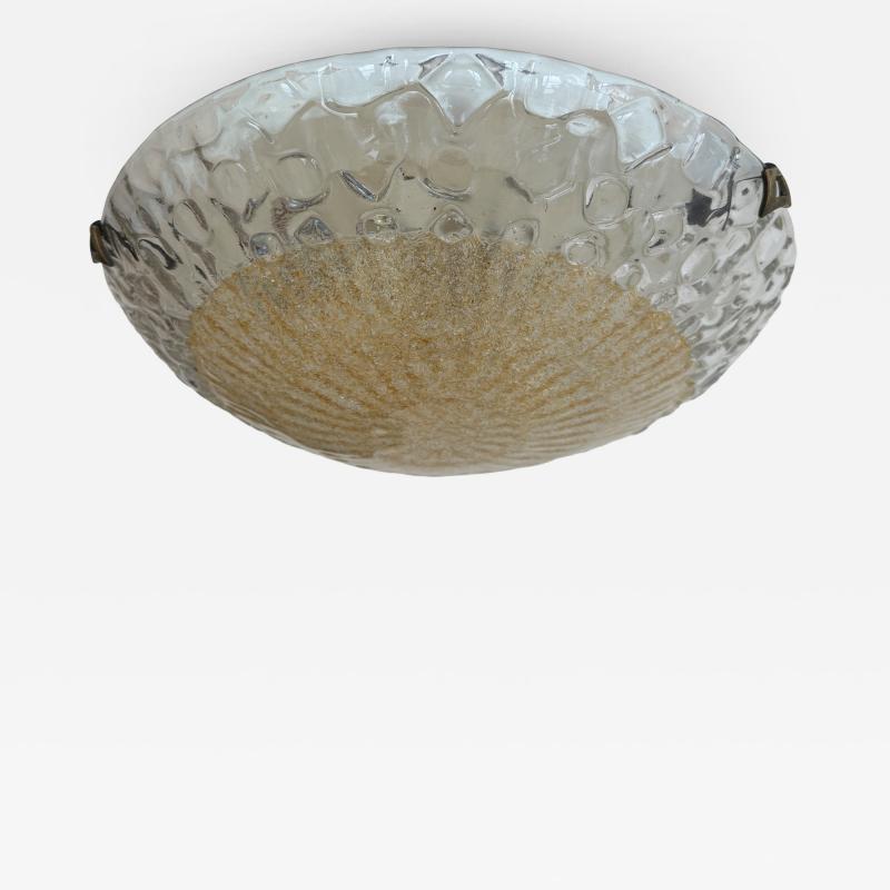 Murano flush mount ceiling light Italy cirac 1960s