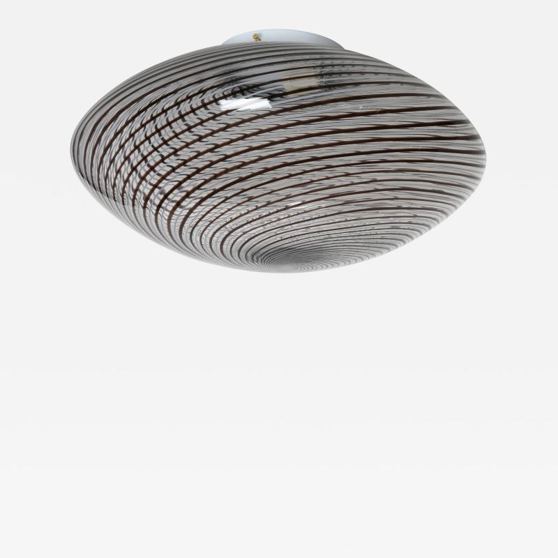 Murano glass flush mount ceiling light filigrana style large