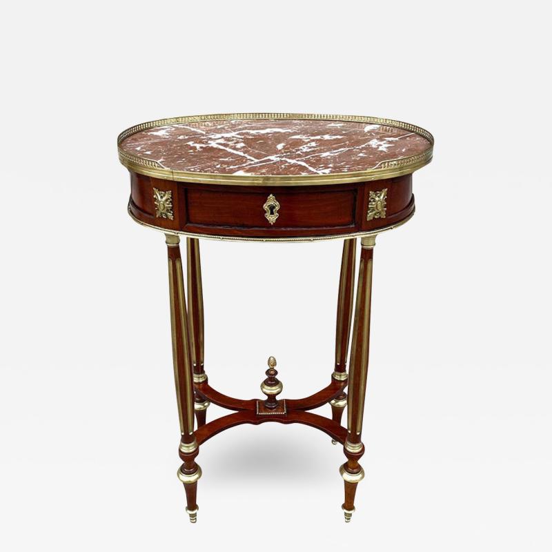 NAPOLEON III LOUIS XVI STYLE MAHOGANY SIDE TABLE