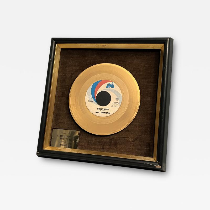 NEIL DIAMOND HOLLY HOLY GOLD 45 AWARD