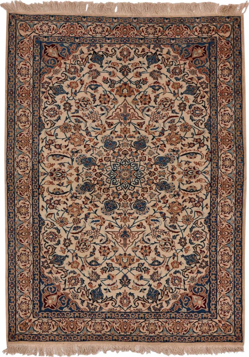 Nain wool rug with floral design