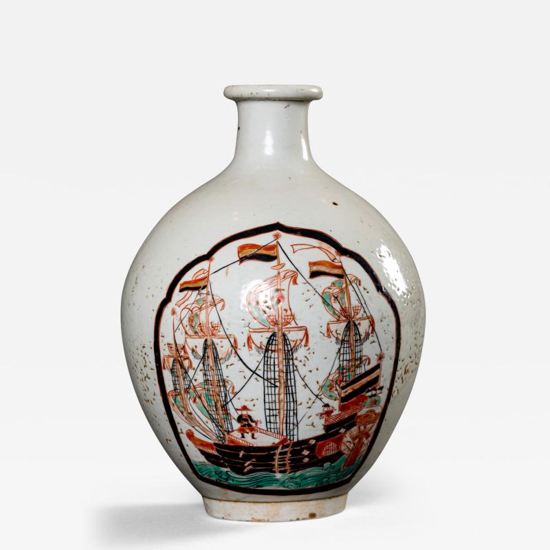 Nanban Tokkuri Ceramic Saki Bottle