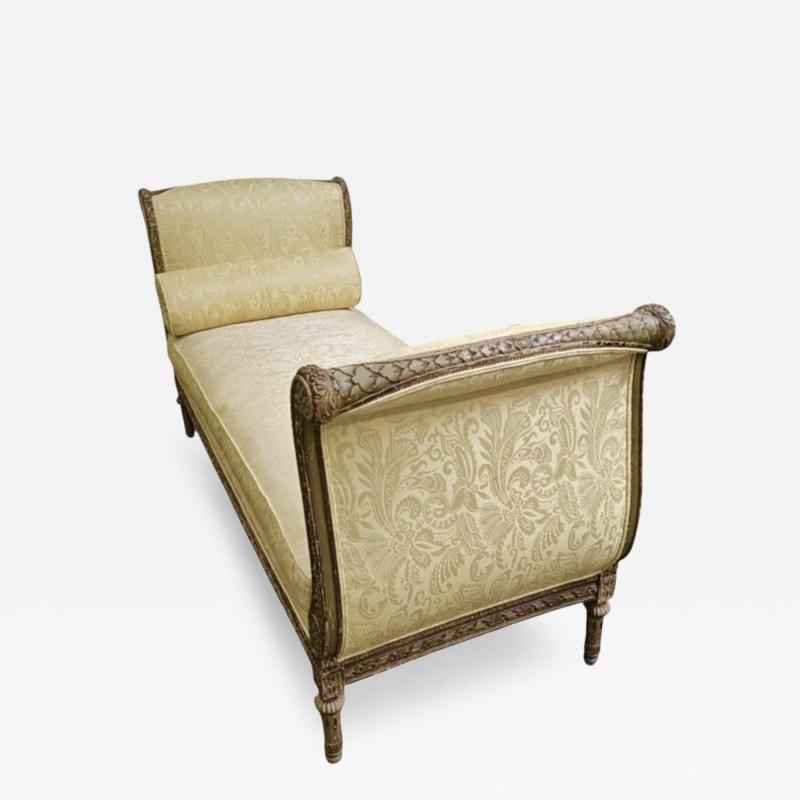 Nancy Corzine Antique Louis XV Style Chaise Lounge Daybed W Nancy Corzine Matelass Fabric